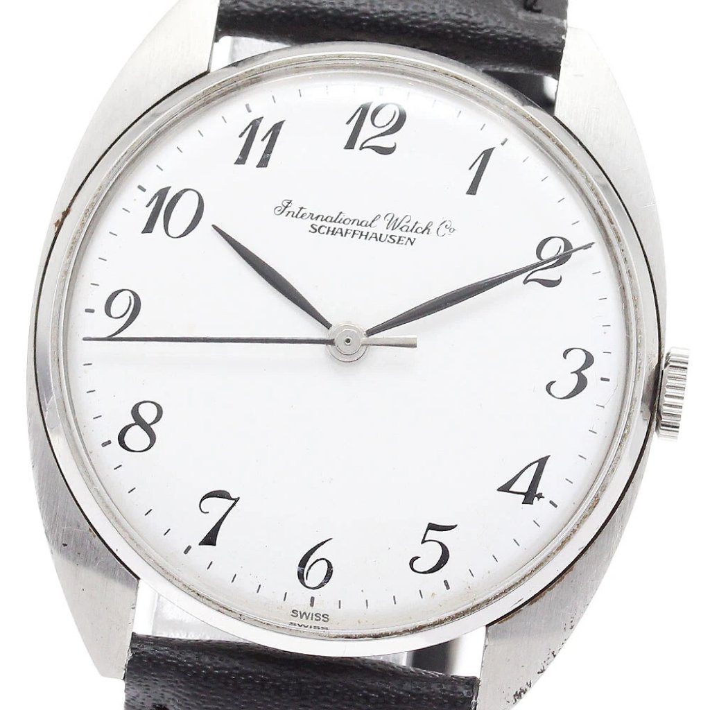 Iwc Schaffhausen Vintage Cal402 White Dial Hand Winding Mens Watch883321